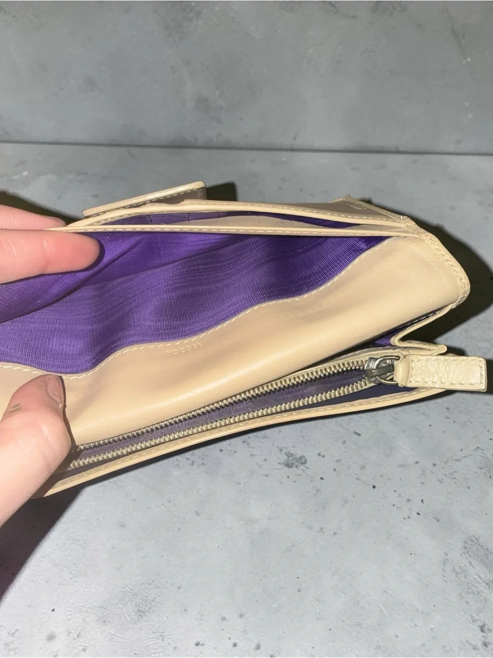 Bvlgari Leather Long Wallet with Circular Metal Clasp